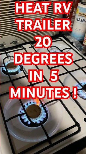 How to heat your RV / trailer up 20 degrees in 3 minutes