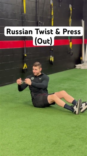 Russian Twist & Press Out: Build Core Strength, Anti-Rotation Stability at Range💥 #TrAkAthletics