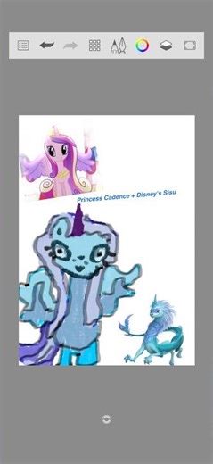 🤩Digital Fan Art Practice | Sisu + Princess Cadence (Beginner Sketchbook Art) #disney