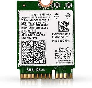 AC 9560 CNVio Legacy WiFi Adapter for PC | WiFi 5 Dual Band 802.11ac | Up to 1.73 Gbps | Supports Bluetooth 5.1 Windows & Linux | Requires 8-9th Gen Intel CPU | 9560NGW