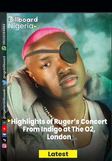 📍Highlights from Ruger’s concert straight from Indigo at The O₂ London 🇬🇧 . . #billboardnews #ruger #music #musicnews #rugerofficial