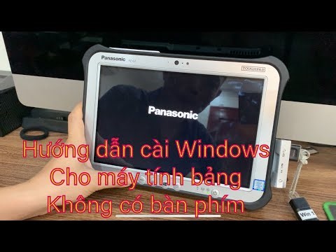Instructions for entering the boot/Bios menu to install Windows on a tablet without a keyboard