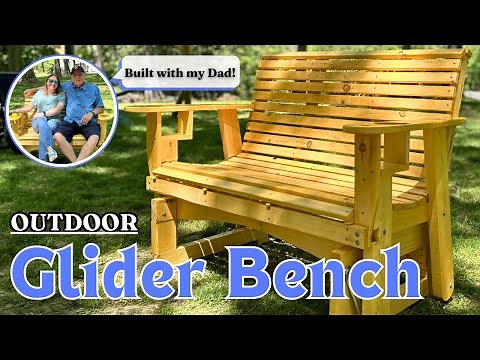 Outdoor Wooden Glider Bench