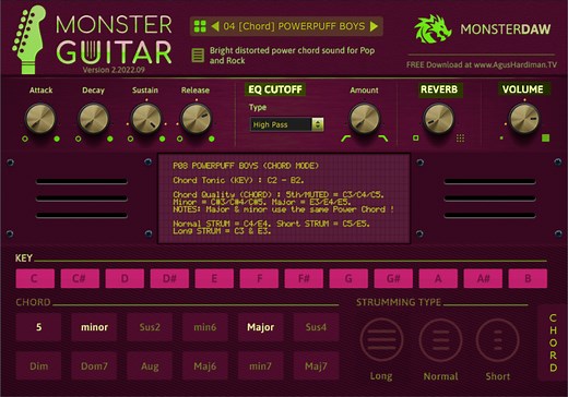 Monster Guitar by Monster DAW - Guitar Plugin VST VST3 Audio Unit
