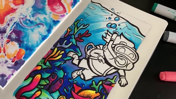 How to Draw an EPIC Underwater Doodle! 🌊🐠 (Step-by-Step Guide – Super Satisfying)