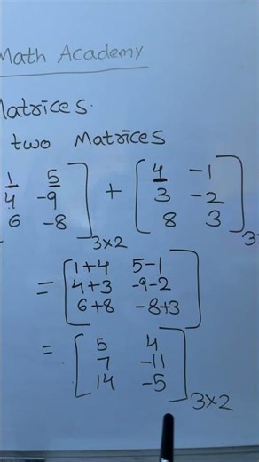 Adding two matrices