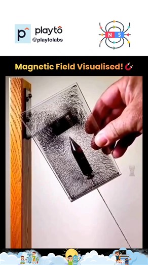 Playto Labs on Instagram: "You’re not watching magic. You’re watching invisible forces become visible. 🧲✨ A swinging bar magnet over iron filings reveals the true shape of magnetic fields, it's the same “lines of force” Michael Faraday described over 170 years ago. Physics doesn’t shout. It quietly leaves proof. #physicsreels #sciencereels #magneticfield #visualphysics #stemcontent #engineeringreels #sciencevisualization"