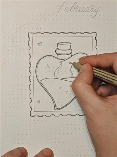 enjoy creating my February cover page with me #bujotok #bujo #bulletjournaling #coverpage #bulletjournal