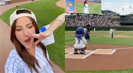 VIDEO: Kay Adams Caused A Major Stir With Her Jersey Choice As She Delivered Hysterically Bad First Pitch At Cubs-Guardians Game