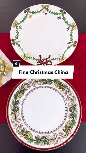 We have many different china patterns here at Replacements. These are a few favorites from our in-house product specialist when looking for a high end, fine china Christmas or holiday pattern. #athomewithreplacementsltd #tableware #china #grandmillenial #holidaydecor #tablesetting