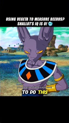 Using Vegeta to Measure Beerus? Shallot's IQ is 0! 🥶 #crashout #beerus #sparkingzero #dragonballz