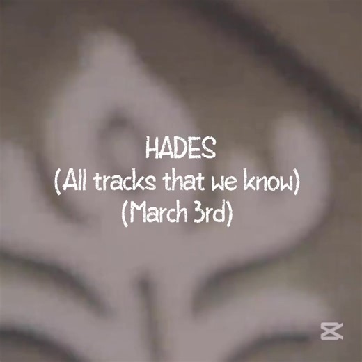 HADES: 1. GARBAGE 2. IS THIS A CULT? 3. POSSESSION 4. ? 5. DISNEY PRINCESS 6. ? 7. MONOPOLY MAN 8. AVOIDANT 9. ? 10. ? 11. THE PLAGUE 12. ? 13. ? 14. ? 15. THE VATICAN 16. HELL'S FRONT PORCH 17. CHATROOM 18. ? SPECULATIONS: -LEMONCELLO -THE LAST TWO PEOPLE ON EARTH -BUGS LIFE #melaniemartinez #hadestracklist #hades #CapCut #melaniemartinezedit