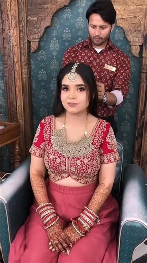 Elegant Bride Makeup by PG Senior Team😍❤️#shorts