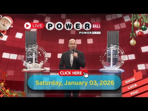 Powerball Numbers Jan 03 2026, Powerball drawing live Results | powerball drawing live today