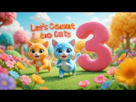 Cat Counting Song 1 to 10 | Learn Numbers with Cute Cats | Fun Counting for Kids