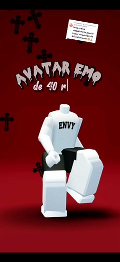 Ideias de Skin de 40 Robux para Avatar Emo no Roblox