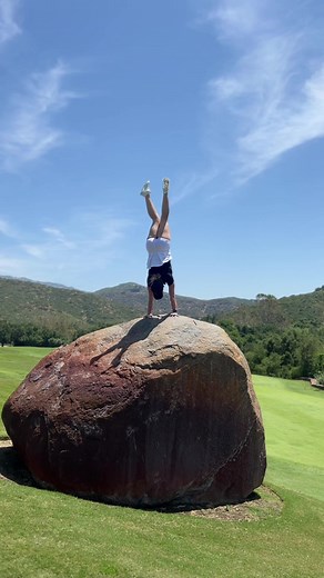 Handstands on a Rock: Acrobatic Outdoor Fun