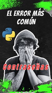 76K views · 1.7K reactions | Error al manejar contraseñas con Python. #python #programacion #aprendeaprogramar | Pildoras de programación | Facebook