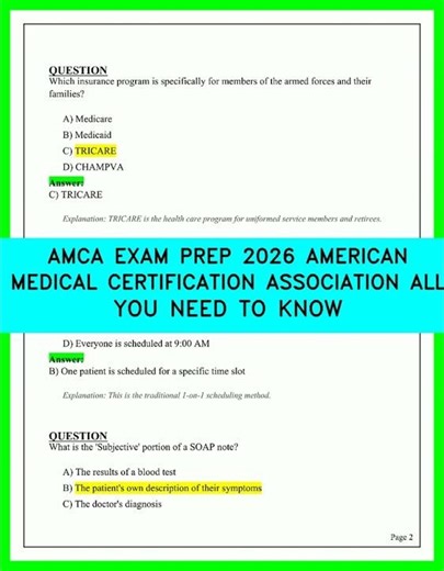 AMCA Exam Prep 2026: Pass Your American Medical Certification Association Test First Try