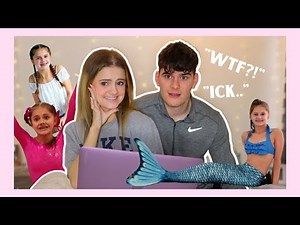 My Boyfriend Reacts to my Old SevenSuperGirls Videos! 😳 || Ellie Louise