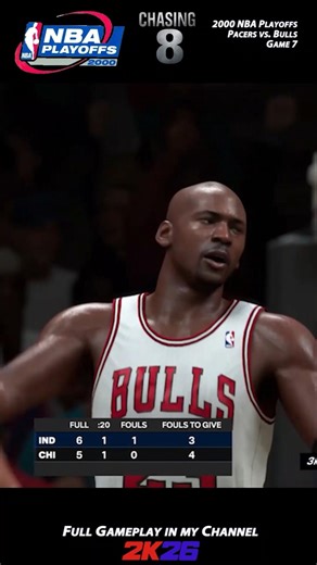 BULLS TRIANGLE Offense leads to a Jordan Slam. Bulls battle Pacers in 2000 Playoff matchup!