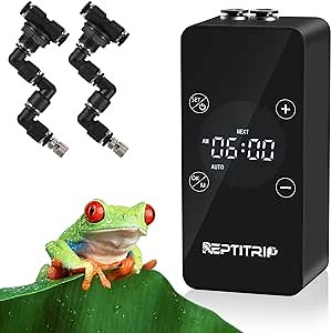 Reptile Mister – Humidifier for Tanks, Amphibians, and Rainforest Plants with Timer and Manual Spray Functions