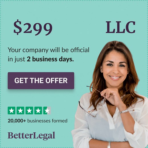 Free LLC Formation for a limited time. You have a great business idea - now's the time to take the leap. We're offering a tremendous deal as we launch our partnership with Mercury. For a limited time, we're offering our LLC formation service for free ($299 value). We'll handle formation of your LLC (you just pay the state's filing fee), and we'll get your EIN/Tax ID, legal docs, and help you open a business checking account. An all-in-one $399 value to help jumpstart your journey. Your company w