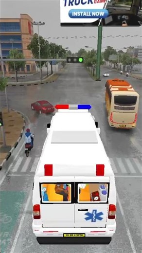 bus simulator indonesia me ambulance trofic mod #bussid #ambulancegames #shorts