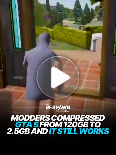 Modders have managed to compress GTA 5 to 2.5gb by removing audio, textures, and missions, and the game still somehow works. #gaming #rockstargames #gta5
