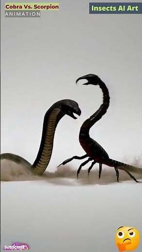 Scorpion and Cobra Fight Animation | Insects AI Art | 25