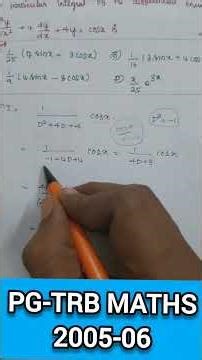 Pg-trb, Maths, 2005-06, Differential Equation, Ug trb,Polytechnic trb, College-TRB, Tnset, Maths