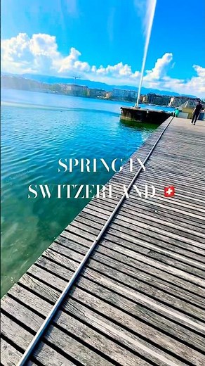 STUNNING VIEW OF JET D’EAU 💦 GENEVA’S ICONIC FOUNTAIN BY THE LAKE📍🇨🇭#switzerland#geneva#ambience