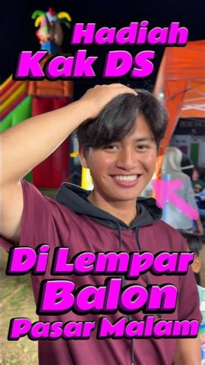 Kak DS's prize at the Night Market balloon toss #comedy #minivlog #villagekid #balloon #prize