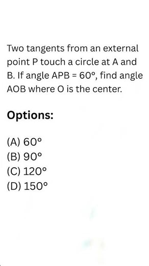 Two Tangents, One Circle — Find the Angle Nobody Sees | Geometry