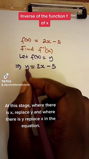 Finding the Inverse of a Function. #mathsgcsepredicted2023 #mathhacks #highermathematics #mathslondon #edexcelmaths #aqamaths #mathematics #gcse2023 #londonmath #maths #functions