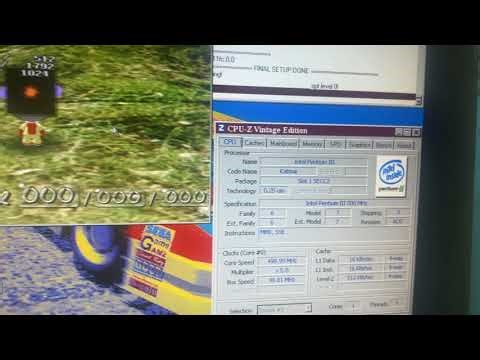 The official pikmin pc port on a pentium 3 running windows 98!