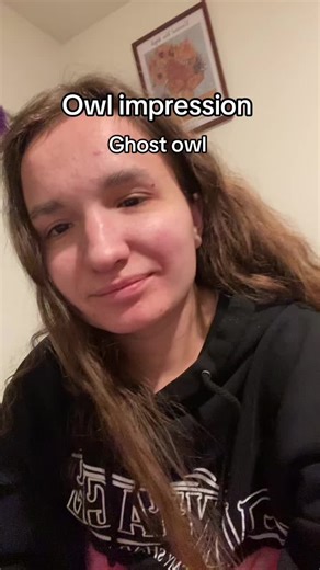 Owl impression of a ghost owl. #owlimpression #owls