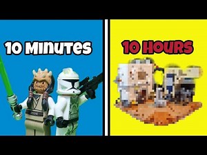 Building Lego Star Wars The Clone Wars MOCs in 10 minutes, 1 hour and 10 hours!