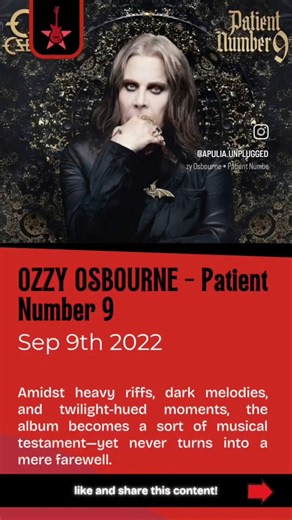 OZZY OSBOURNE - Patient Number 9 (2022) #OzzyOsbourne #Metal #HeavyMetal