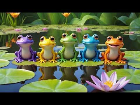 Five Little Frogs Leap Leap Leap | Counting & Animal Songs for Kids