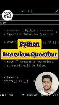 Python Interview Questions and Answers | [ ] is [ ] Output? | Crack Your Python Interviews