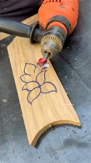 Wood Carving Flower Tutorial #wooddesigner #wood #woodscraft
