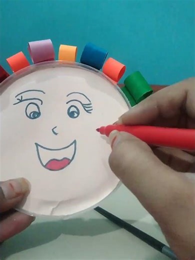 A Girl made with reuse and crafts paper # diy #drawing #trending #viral #art# shorts