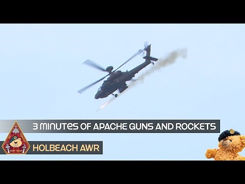 3 MINUTES OF GUNS AND ROCKETS FROM THE BEST ATTACK HELICOPTER IN THE WORLD AH-64 APACHE • 3AAC