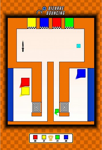 Exciting Square Race Challenge with Bouncing Squares