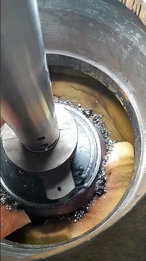 Machining stellite off a safety valve seat.