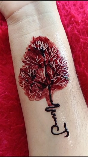 Beautiful Leaf henna Tattoo Design 🍁
