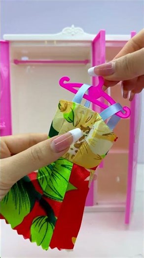 Satisfying With Unboxing Miniature Barbie Doll Wardrobe Set Toys, ASMR Videos