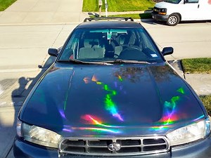 How to vinyl wrap hood: Vvivid Black Holographic chrome