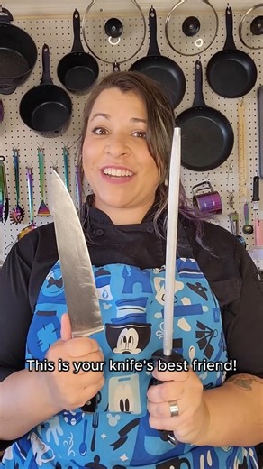 Keep Your Knives SHARP! - How to Use a Steel | #knifeskills #kitchentips #cooking